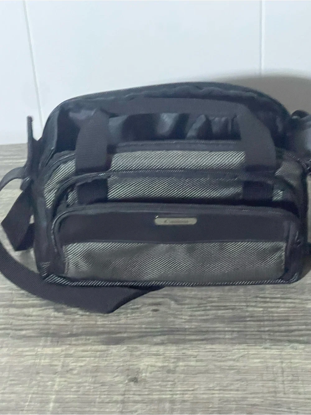 Canon Black and Silver Camera Shoulder Bag